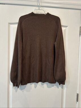 Song of Style Brown Ribbed Crewneck Sweater